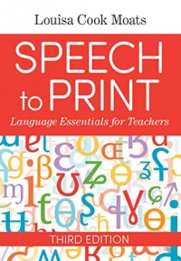 Image of Speech to print.   Language Essentials for teachers